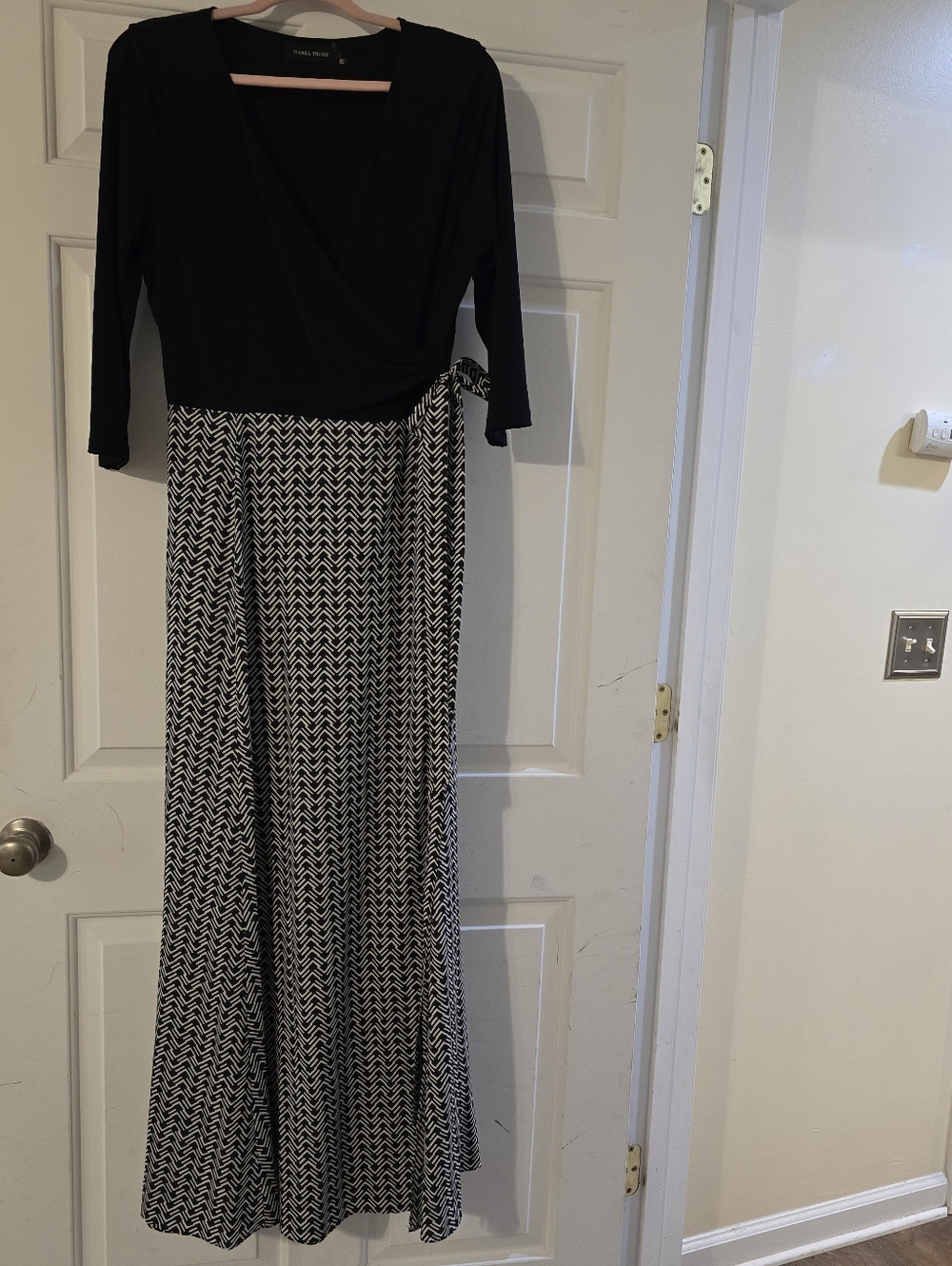 Ivanka Trump Black Dress with Pale Pink Accent